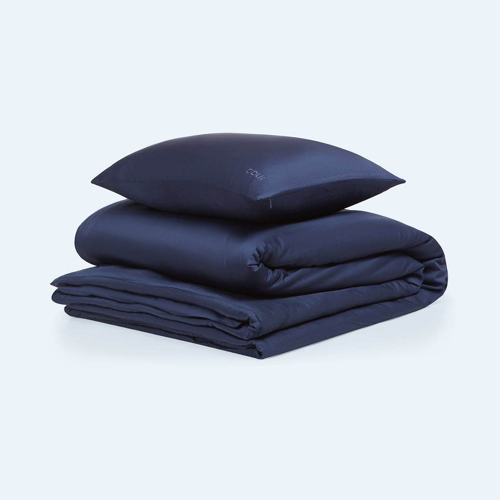 Bamboe beddengoed Navy