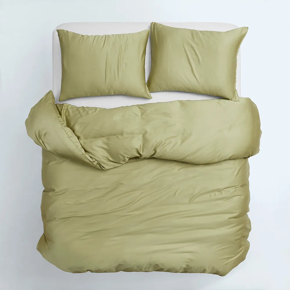 Bamboe beddengoed Matcha